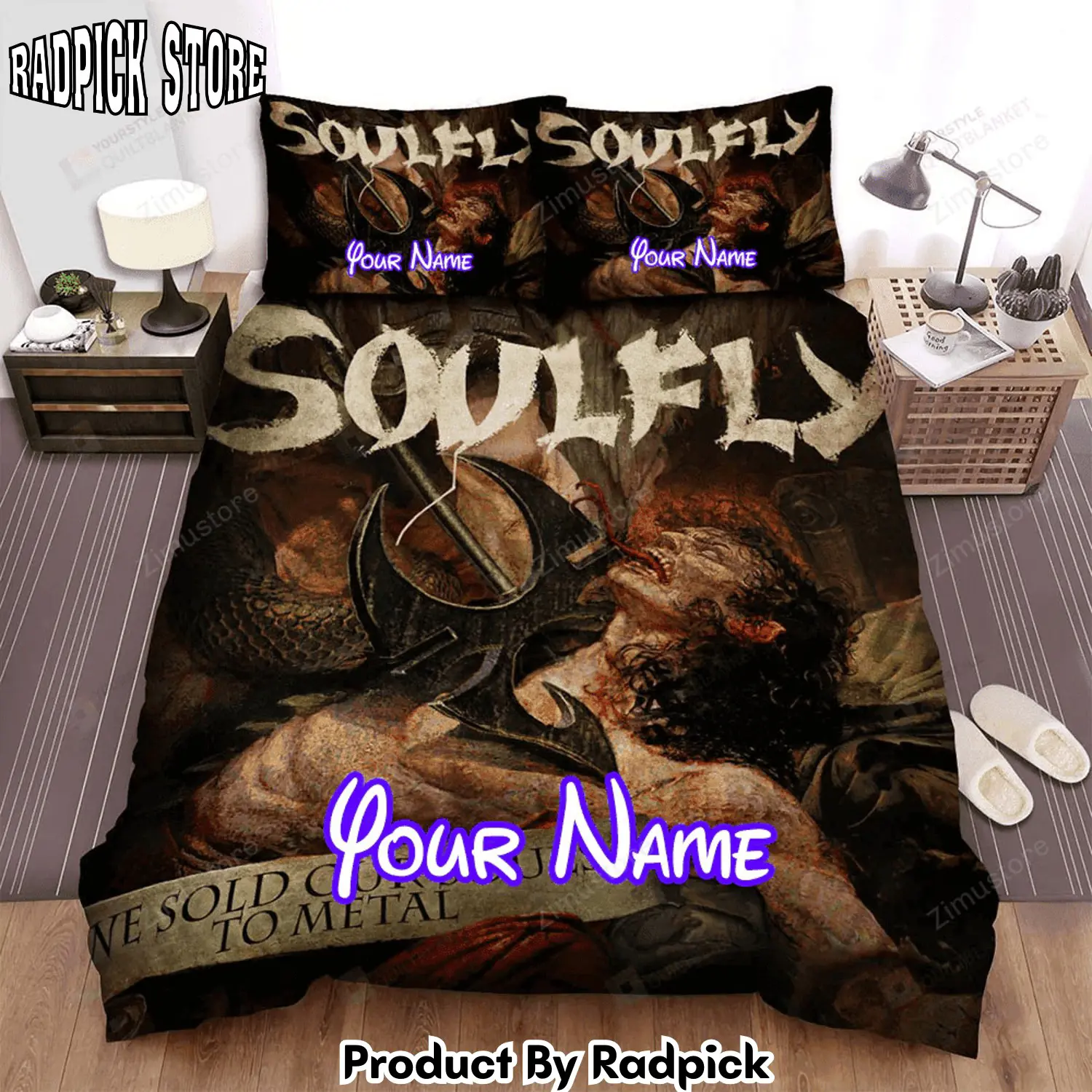 Radpick soulfly band we sold our souls to metal bed sheets spread comforter duvet cover personalized name bedding sets rp3272127